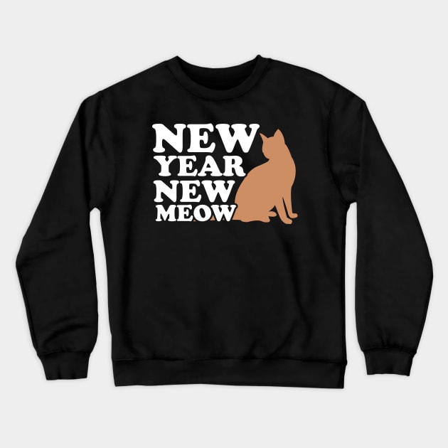 New Year New Meow Crewneck Sweatshirt by thingsandthings